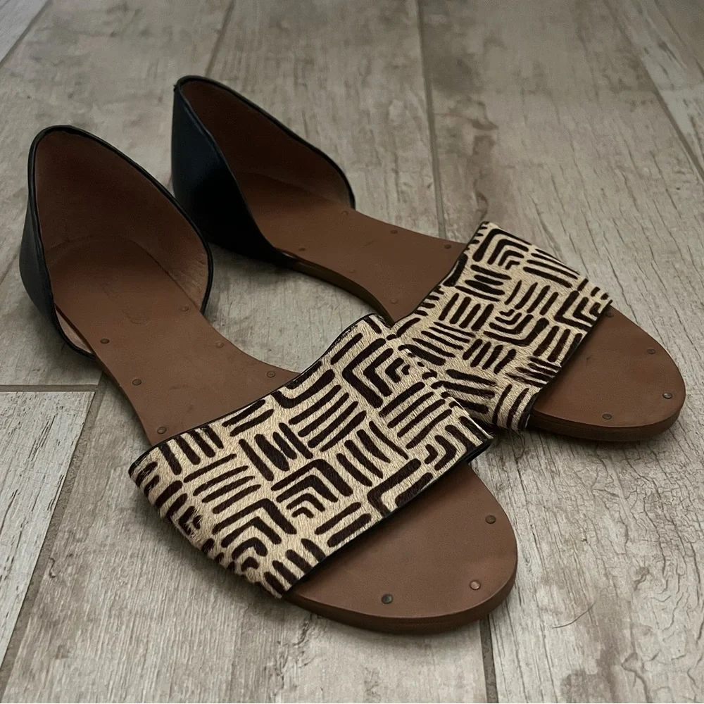Madewell Calf Hair Sandals Size 10
